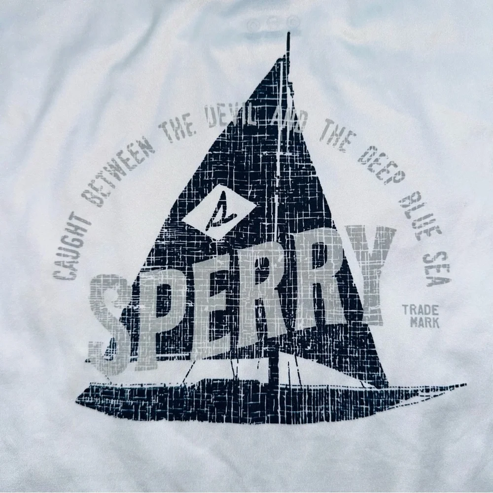 Sperry Kids Boys Rashguard Swim Top Large L Big Boy Swimwear 14/16
